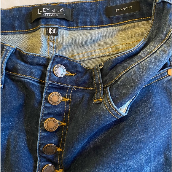 Judy Blue Medium Wash High-Rise Button-Fly Skinny Fit Jeans SZ 30 - Picture 3 of 8